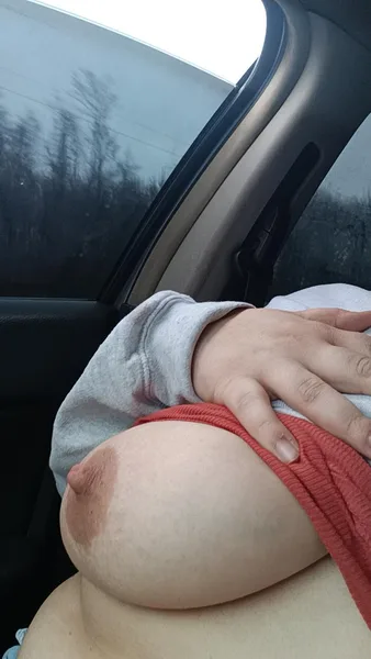 Driving with my titties out is a must